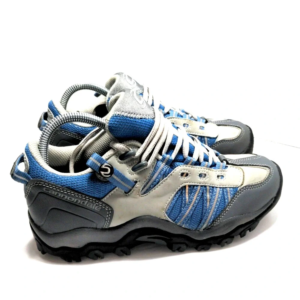 Cannondale‎ Women CS Mountain Biking Cycling Racing Shoes Size 8 Gray Blue